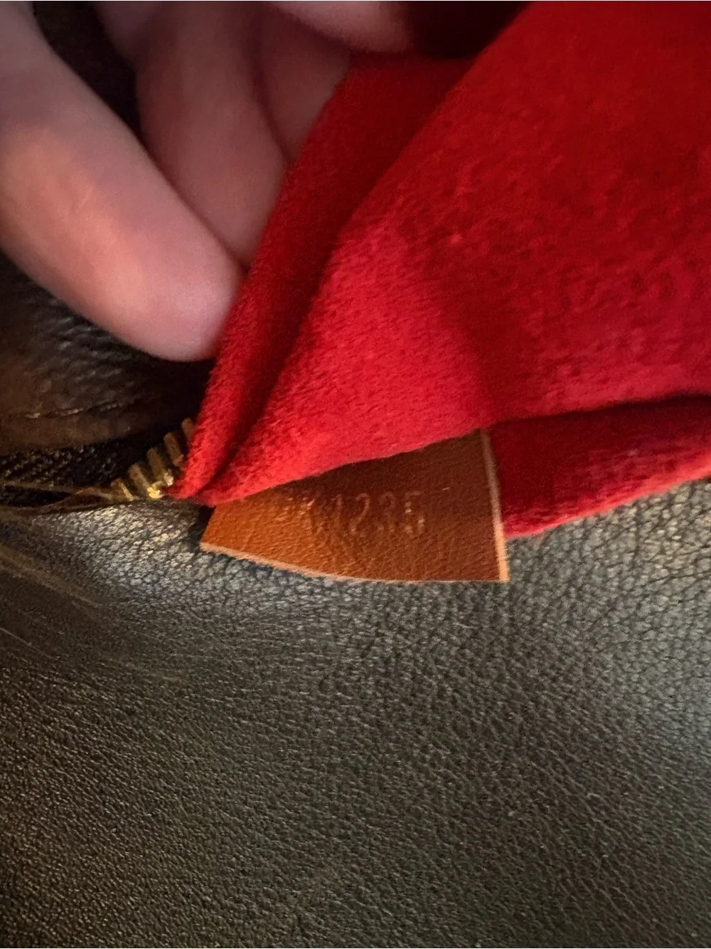 Louis Vuitton Monogram Canvas Shoulder Bag with Black Trim and Gold Hardware
